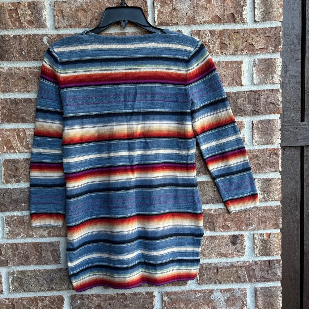 RALPH LAUREN Serape Western Sunset Sweater Multicolored tunic top